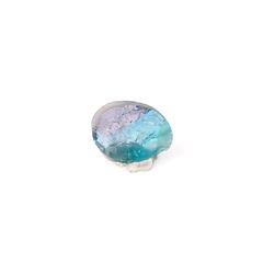 バイカラーパライバトルマリン原石スライス ブラジル・バターリャ鉱山産 0.73ct [241129451]8x6.1mm前後