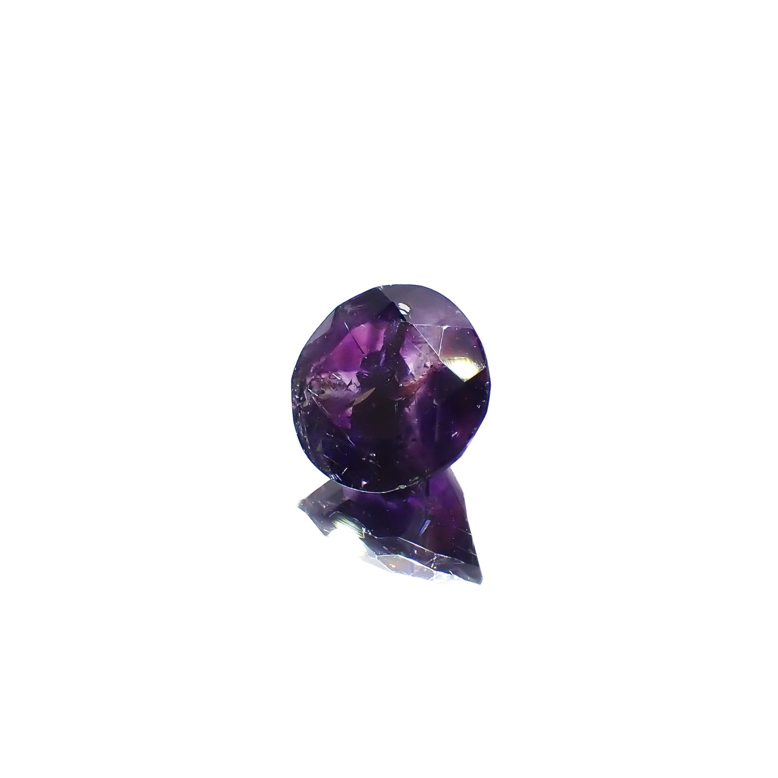 アメジストエレスチャル ナイジェリア産 3.42ct[240928871]9.8x9.7mm前後