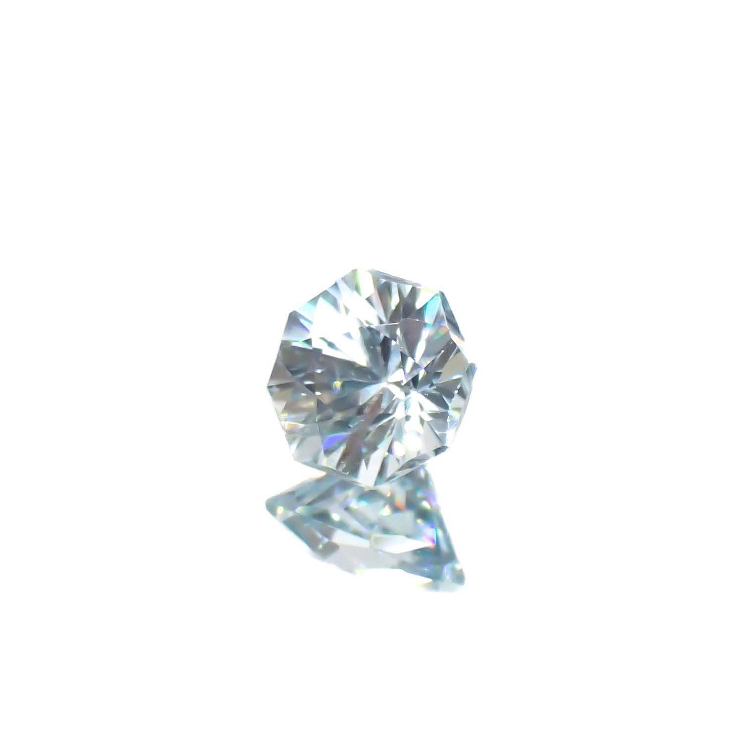 ◇オクタゴンカット◇アイスブルージルコン(宝石名ジルコン)カンボジア産 0.77ct 識別済[220716829]4.8x4.8mm前後