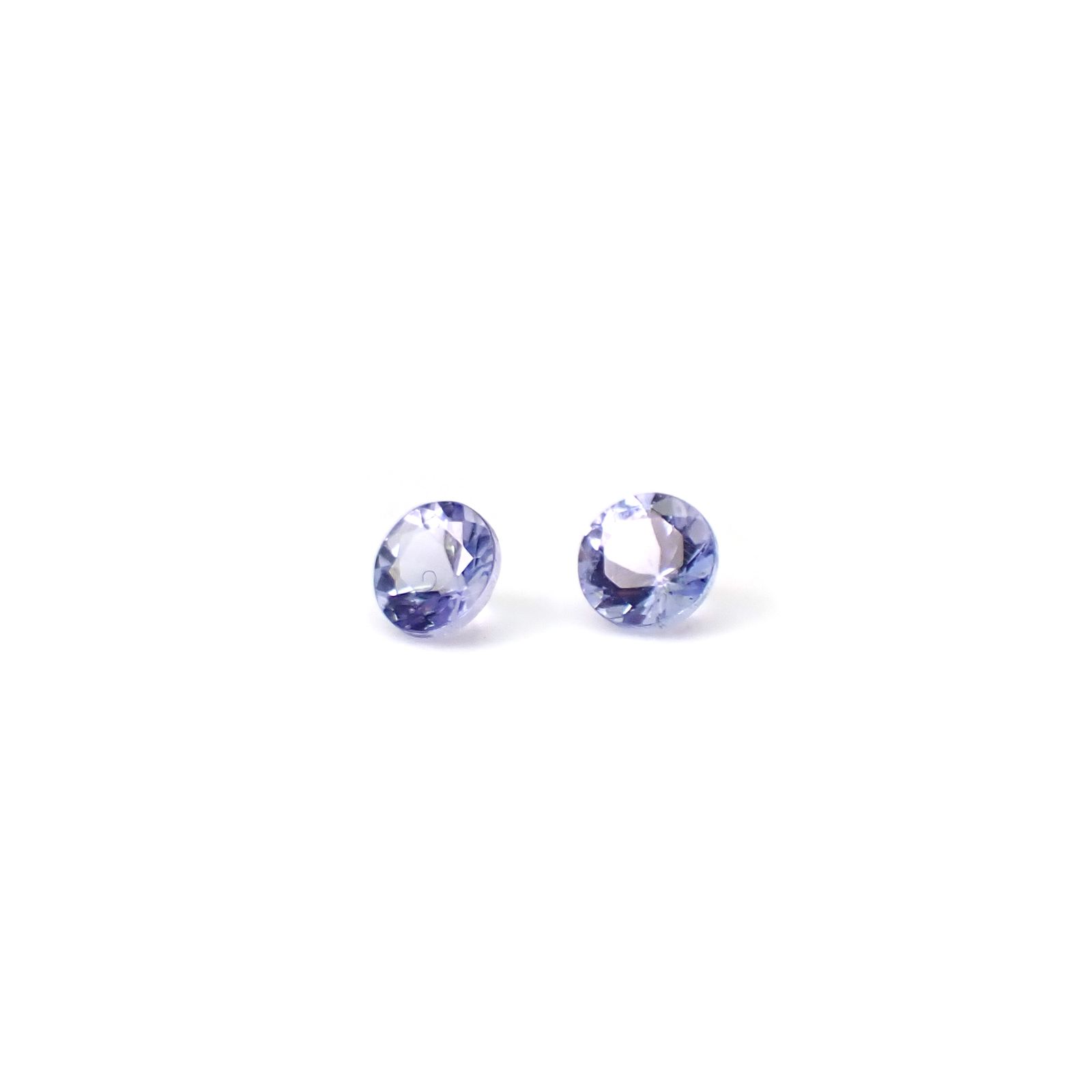 ◇ペアセット◇タンザナイト タンザニア産 0.25ct(2pcs合計) / 2.9-3.0x2.9-3.0mm前後 [251231484]