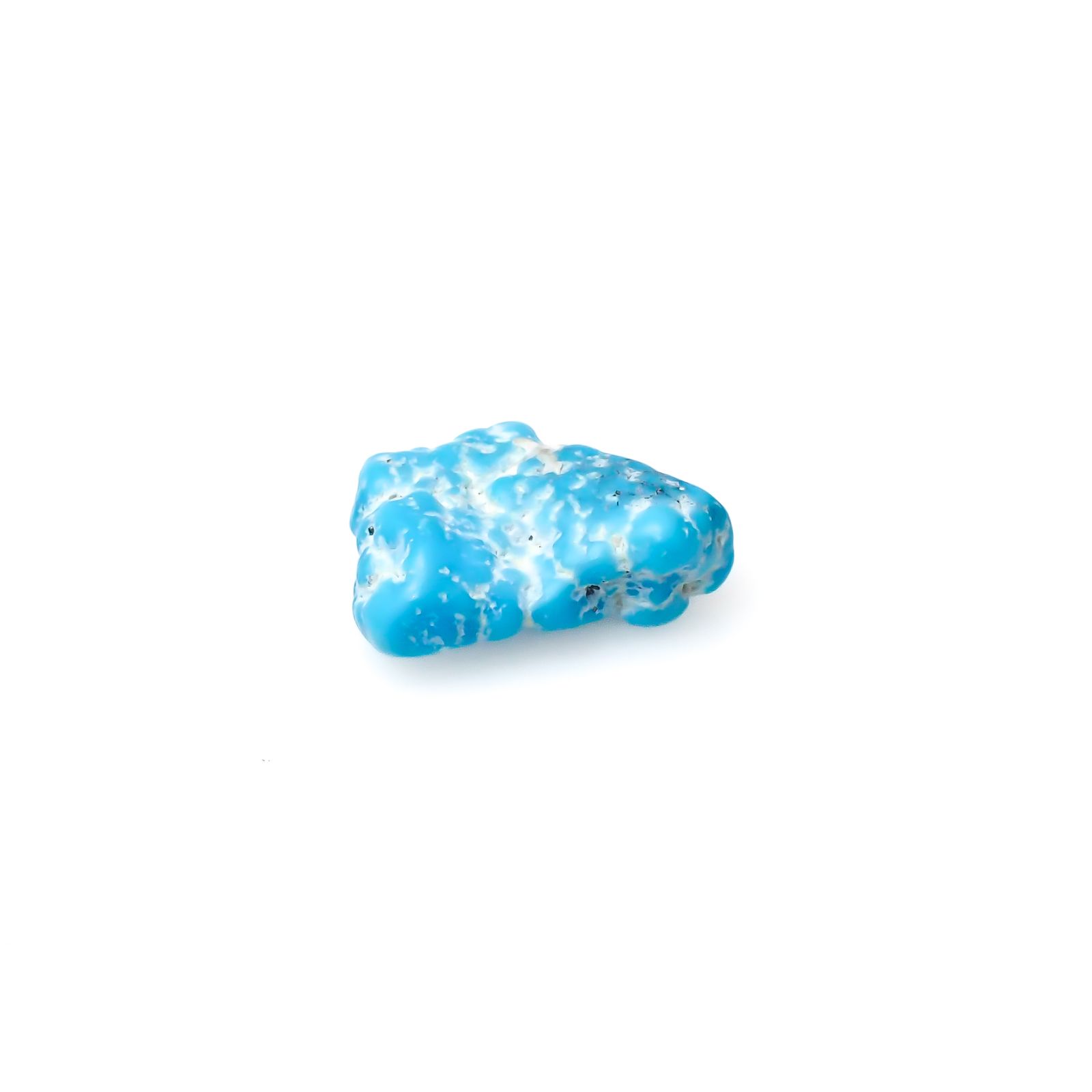 ターコイズ 原石 アメリカ・アリゾナ州キングマン産 6.89ct[240226373]15.8x12.4mm前後