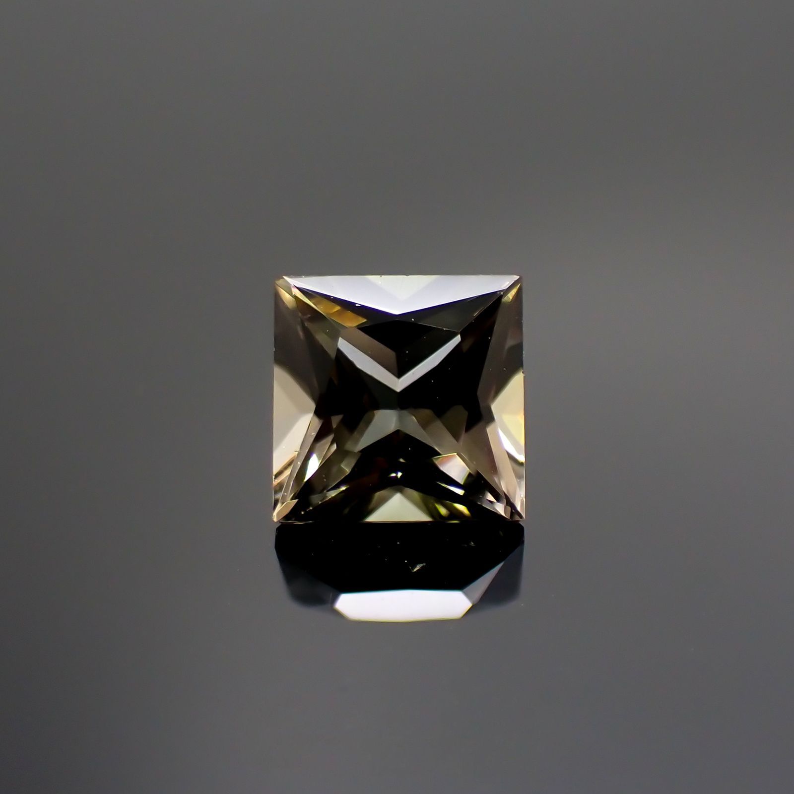 ◇プリンセスカット◇バイカラートルマリン(宝石名トルマリン)ブラジル産 1.28ct 識別済[231225193]6.1x6.1mm前後