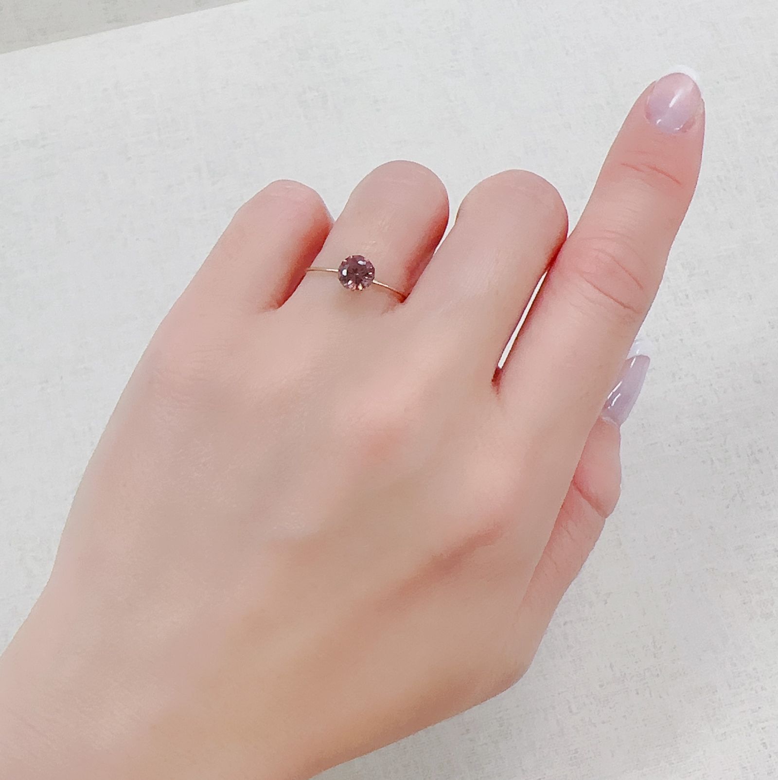 ◇カスタムカット◇ピンクジルコン スリランカ/カンボジア産 1.15ct[230421817]5.7x5.7mm前後