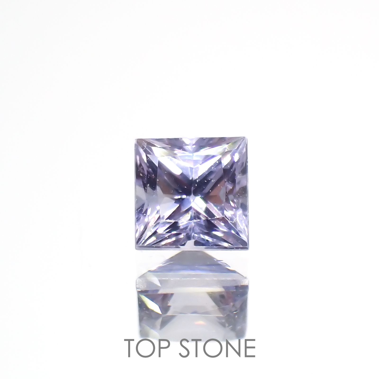 ◇プリンセスカット◇アイスラベンダーサファイア(宝石名サファイア)東アフリカ産 0.22ct 識別済[220817372]3x3mm前後