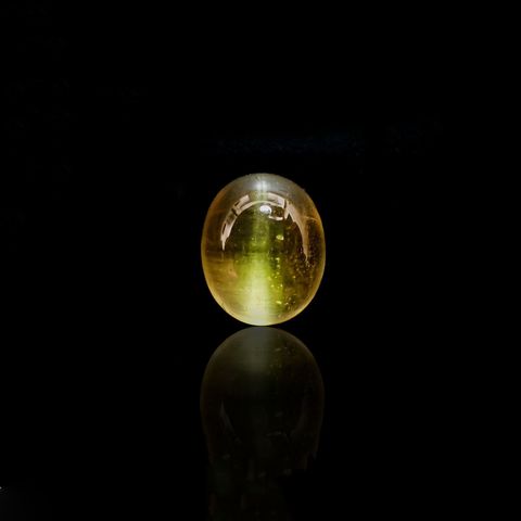 イエローベリルキャッツアイ(宝石名イエロー・ベリル キャッツアイ)ブラジル産 2.99ct 識別済[220917871]10x8.2mm前後