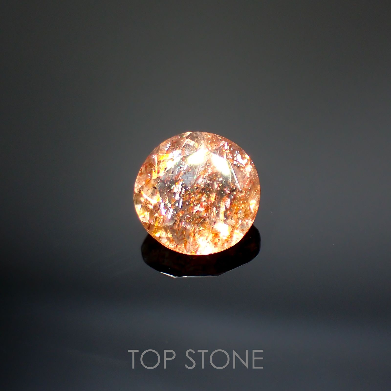 イリュージョンサンストーン インド産 2.31ct[220114214]9.1x9.1mm前後