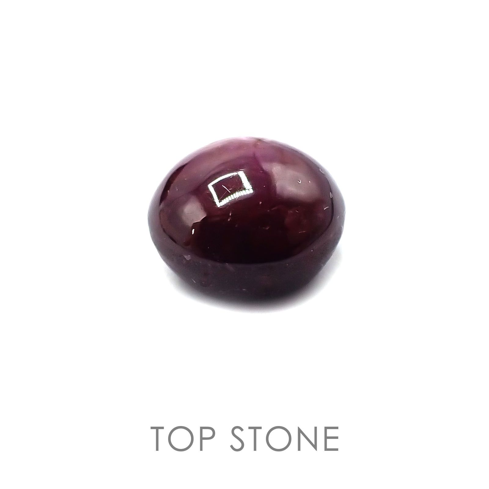 パープルスターサファイア(宝石名パープル・スター サファイア) インド産 3.68ct 識別済[20094903]7.8×7.8mm前後