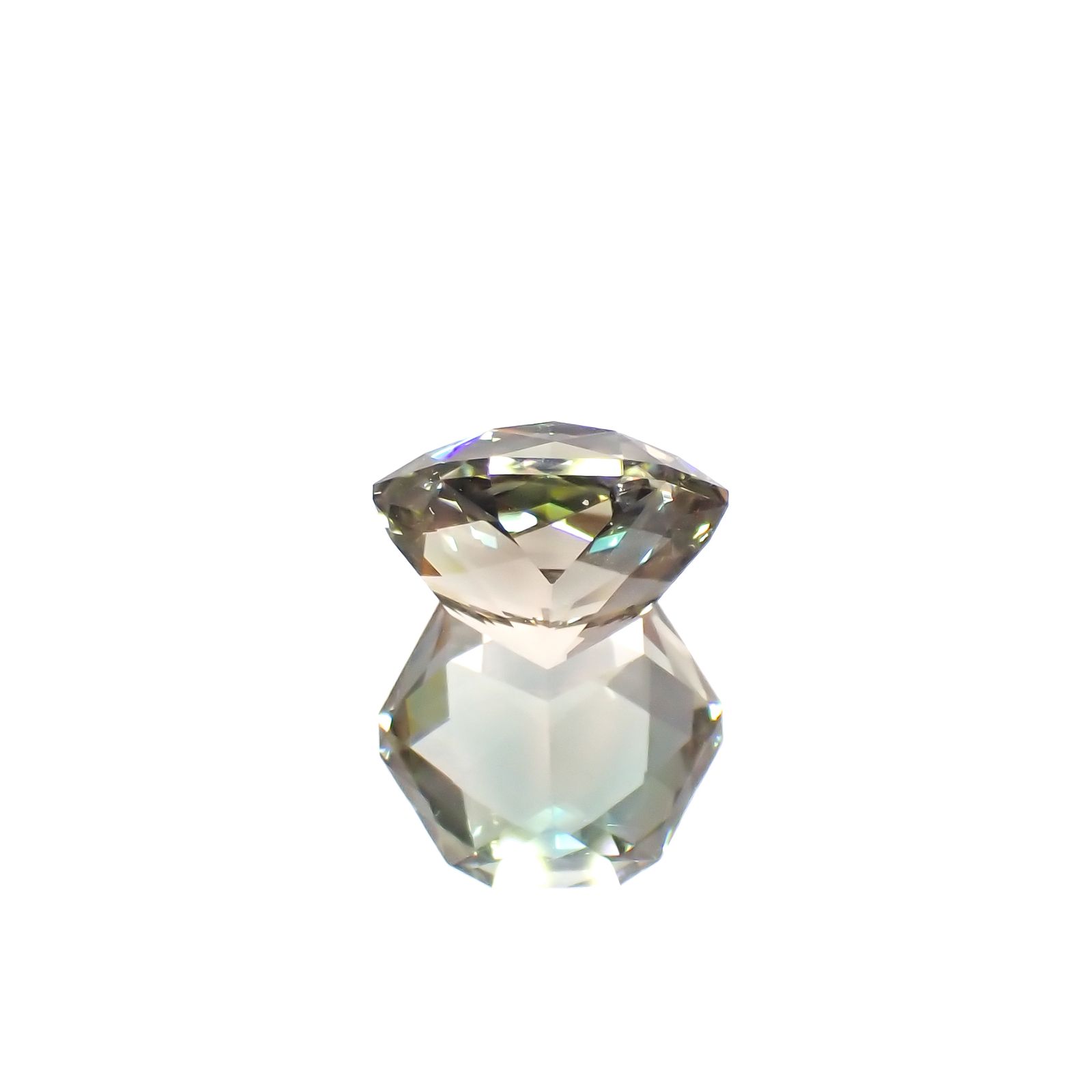 ◇カスタムヘキサゴン・チェッカーカット◇バイカラーオレゴンサンストーン アメリカ・オレゴン州産 2.46ct[231224665]8.4x8.4mm前後