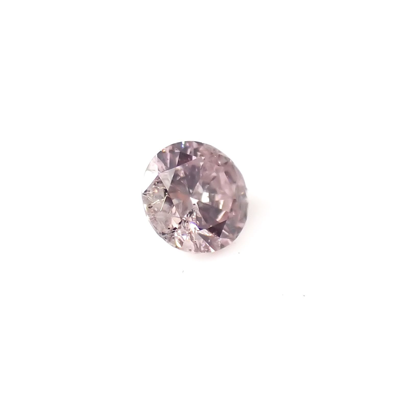 ピンクダイヤモンド(宝石名ダイアモンド I-1/FANCY LIGHT PINK) 0.081ct ソ付(CGL)[230120134]2.82x2.85mm前後