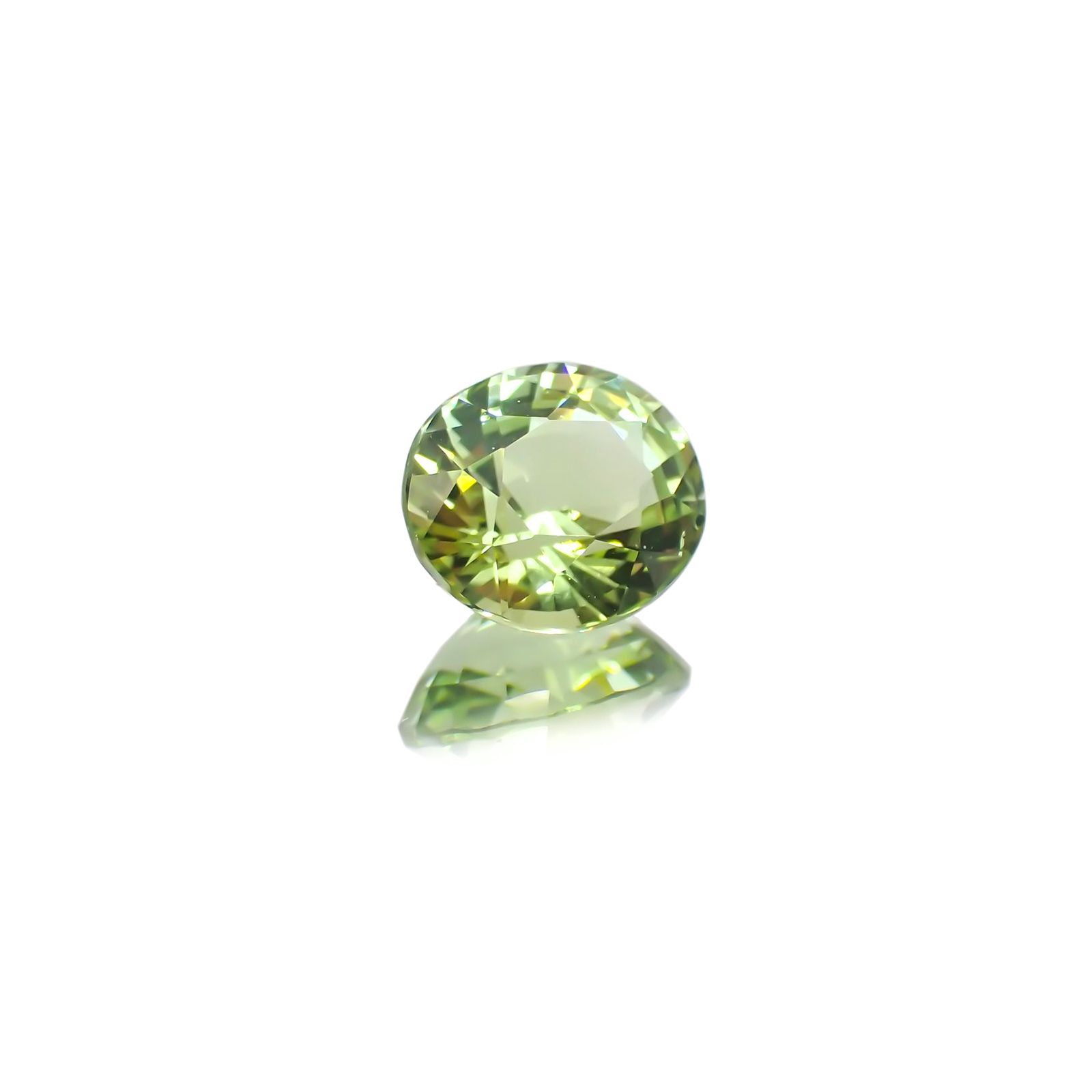 ミントトルマリン(宝石名グリーン・トルマリン) ルワンダ産 1.17ct 識別済[21029991]6.9×6.1mm前後