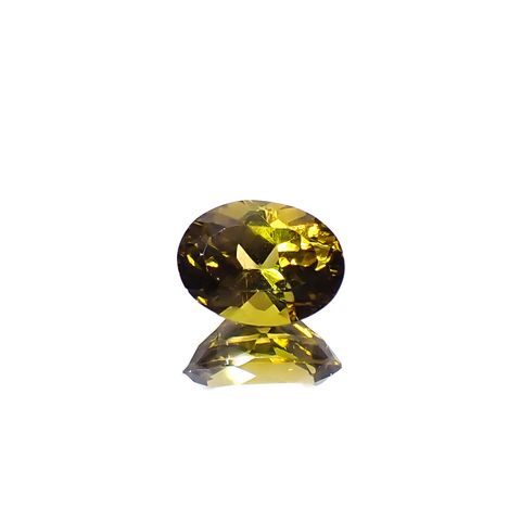 クリノゾイサイト(宝石名クリノゾイサイト)パキスタン産 1.08ct 識別済[250630591]7.2x5.4mm前後
