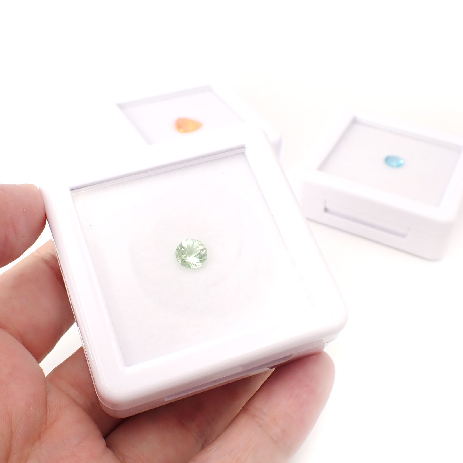 ロック付き プラスチックルースケース スクエア型◇白 -5個