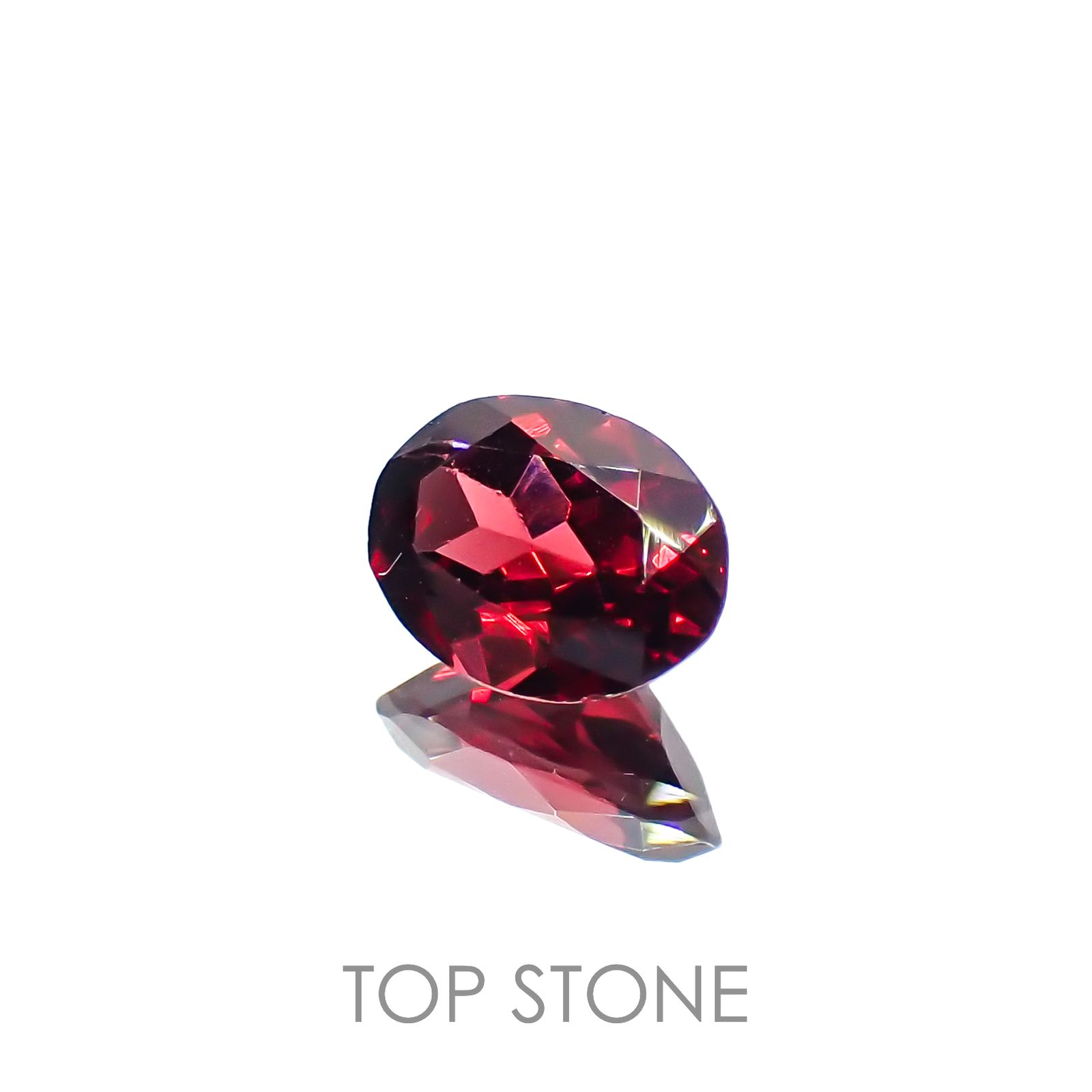 パイロープアルマンディンガーネット(宝石名パイロープ アルマンディン・ガーネット)ブラジル産 1.40ct 識別済[221219545]8x5.8mm前後