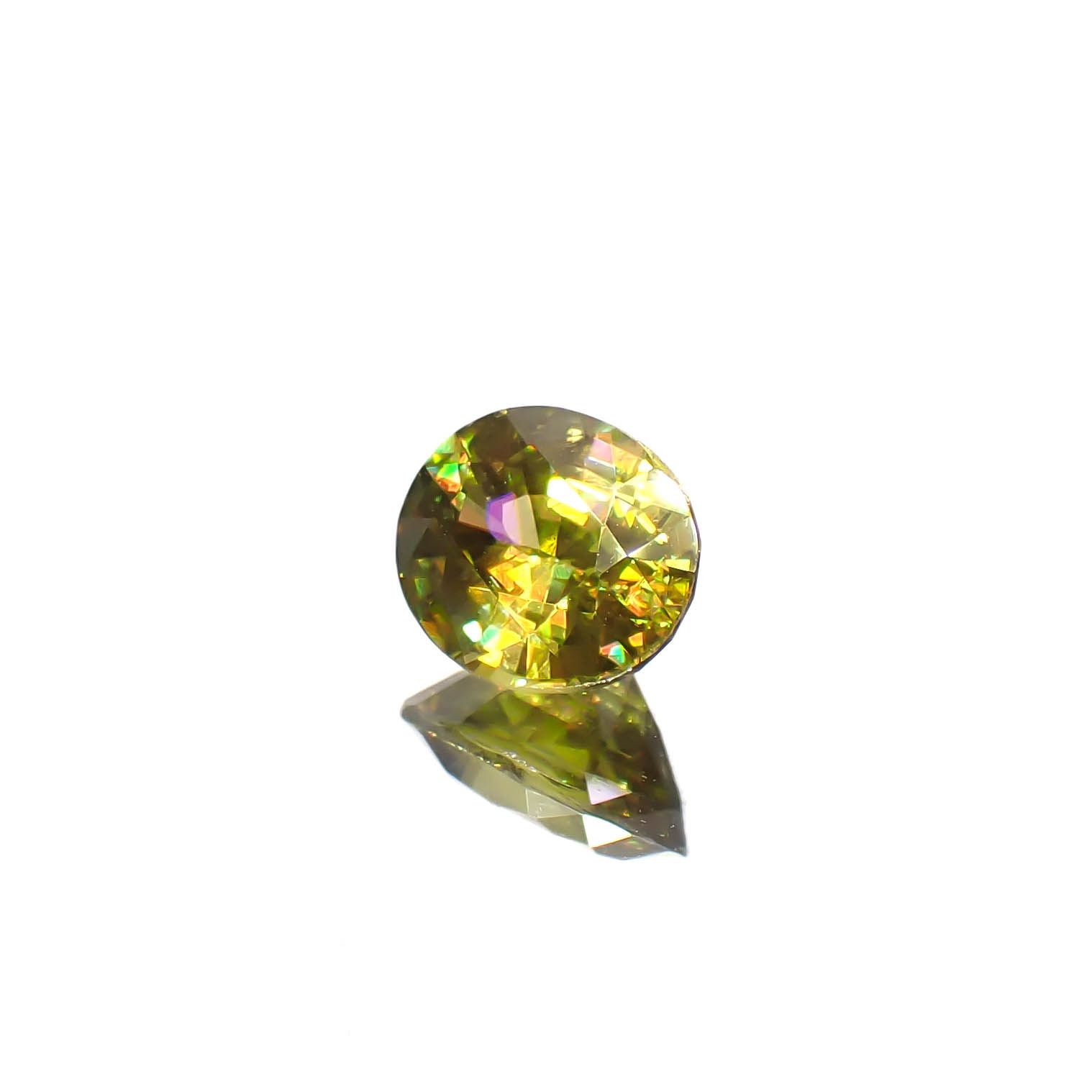 スフェーン(宝石名スフェーン)マダガスカル産 1.00ct 識別済[240627951]6.8x5.5mm前後