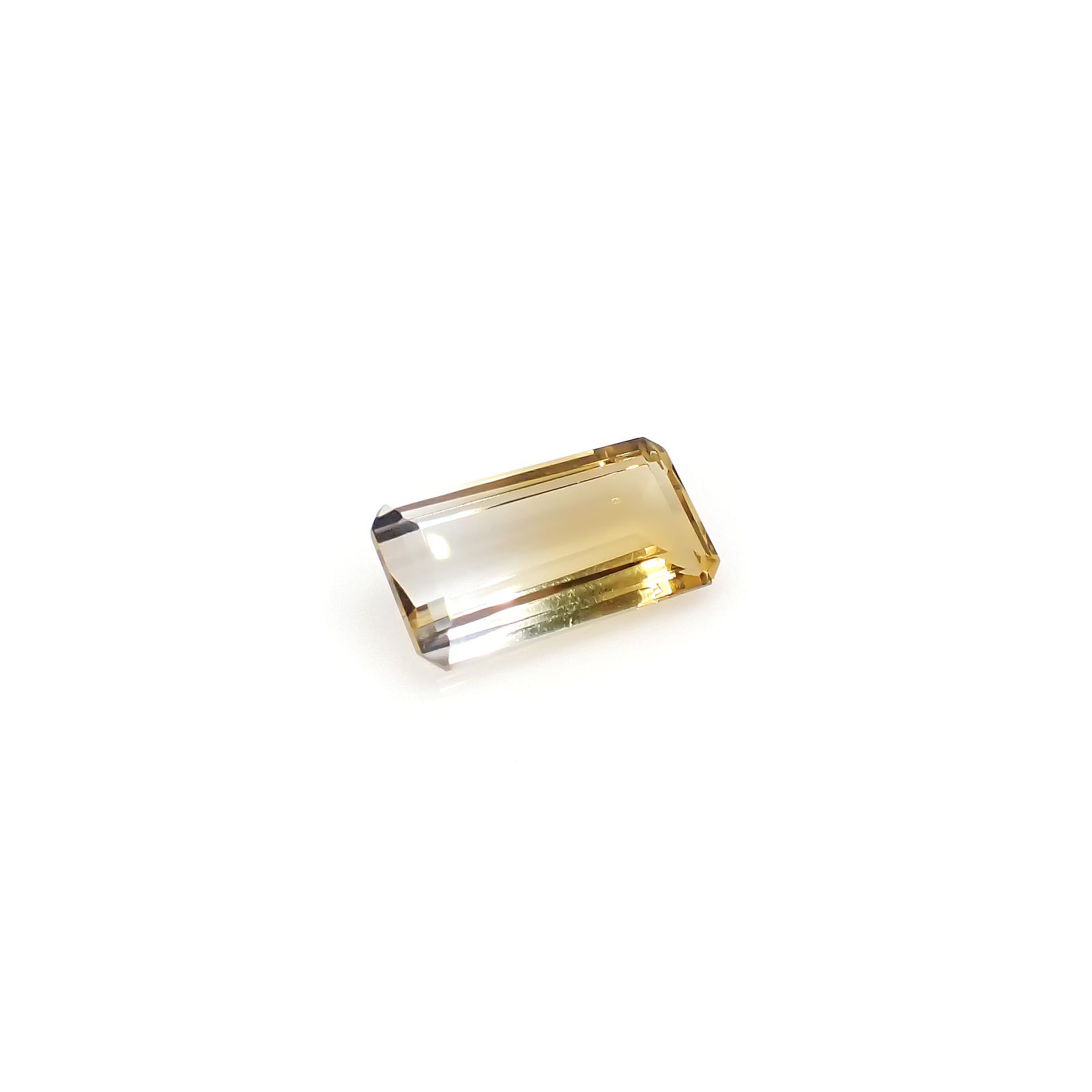 バイカラーシトリン ブラジル・ミナスジェライス州産 7.19ct[240326459]16.8x8.7mm前後