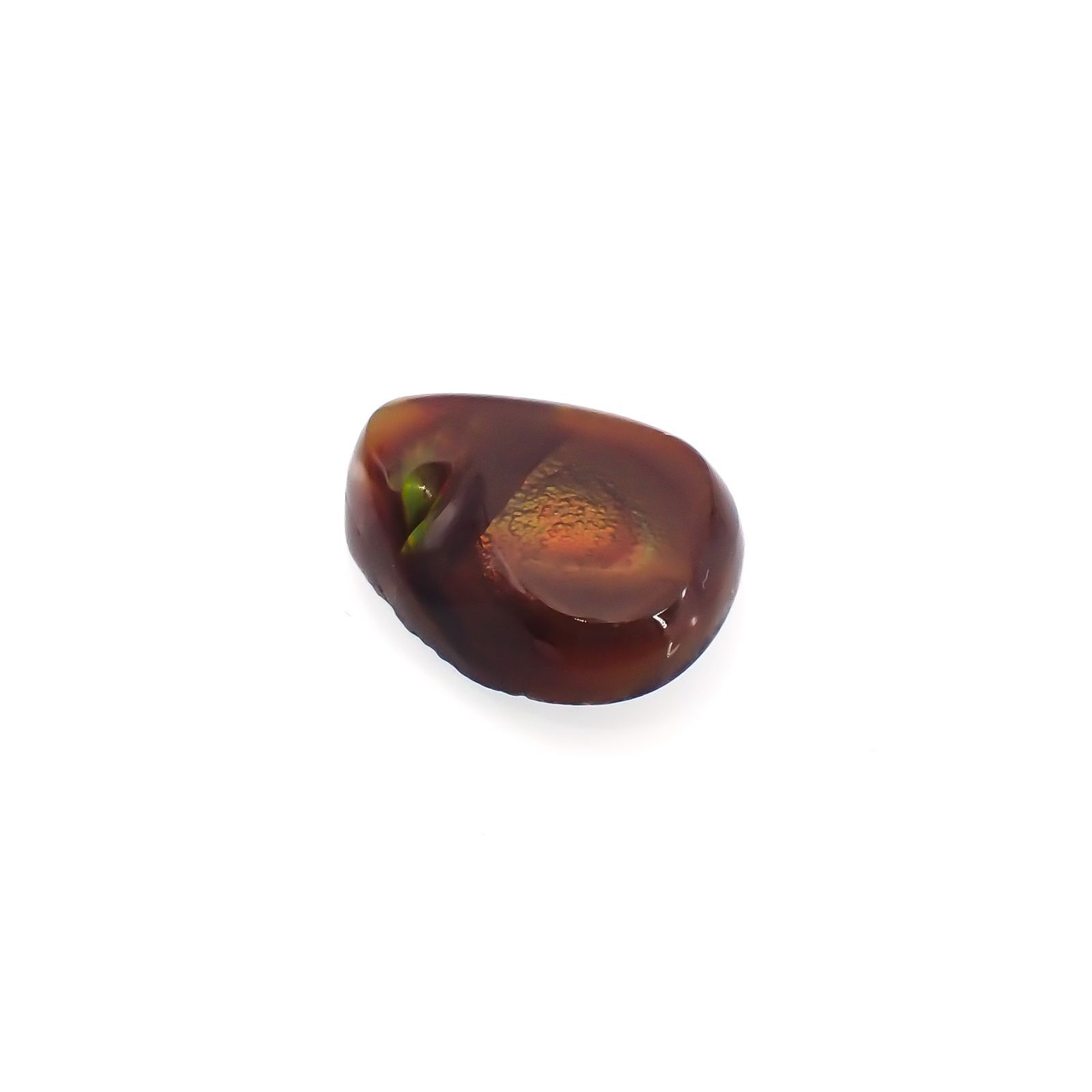 ◇フリーフォーム◇ファイヤーアゲート メキシコ産 4.24ct[220917770]13x10mm前後