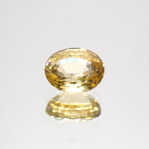 イエロージルコン(宝石名ジルコン)スリランカ/カンボジア産 1.76ct 識別済[230823198]7.2x5.8mm前後
