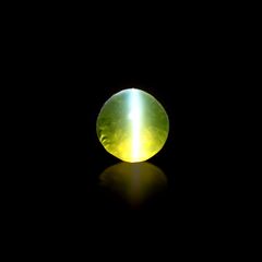 クリソベリルキャッツアイ(宝石名クリソベリル・キャッツアイ)スリランカ産 0.71ct 識別済[231225017]5x4.5mm前後