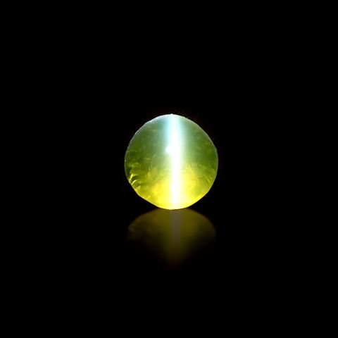 クリソベリルキャッツアイ(宝石名クリソベリル・キャッツアイ)スリランカ産 0.71ct 識別済[231225017]5x4.5mm前後