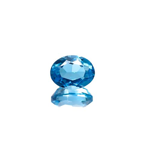 スイスブルートパーズ ブラジル産 2.12ct [241229574]8.2x6.3mm前後