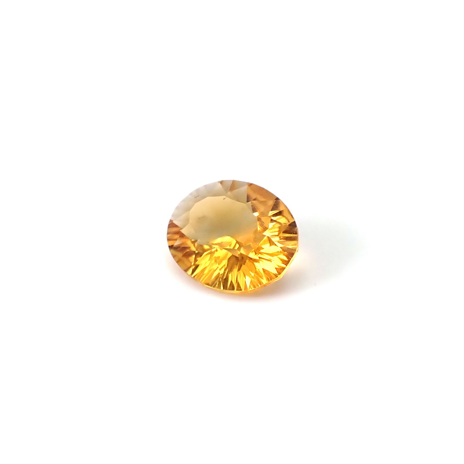 ◇コンケーブカット◇シトリン ブラジル産 2.14ct / 10.3x8.3mm前後 [251231393]