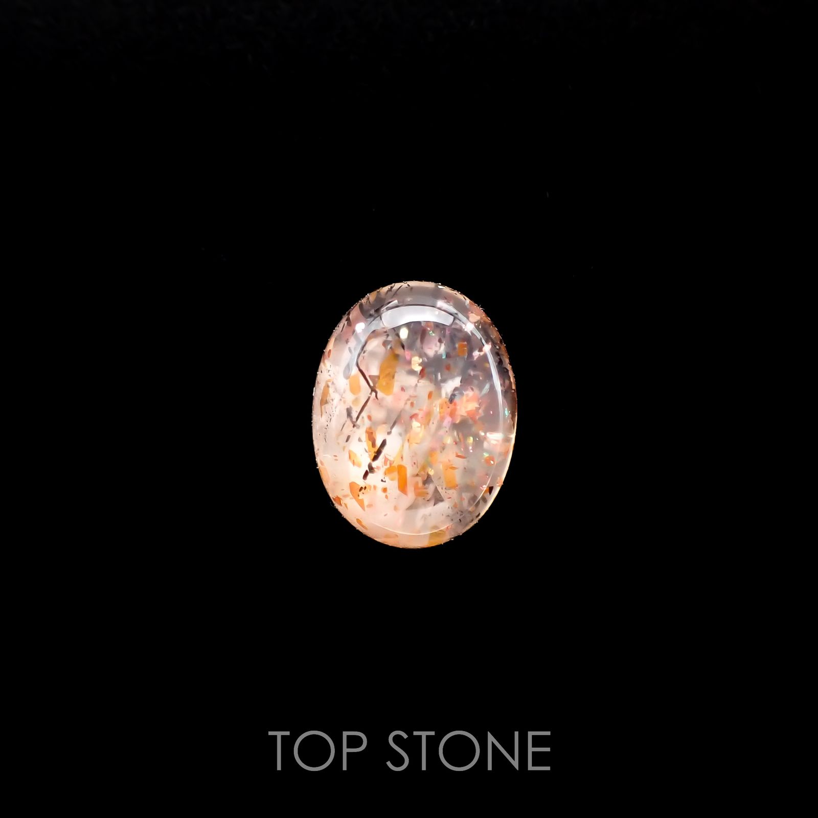 レインボーラティスサンストーン オーストラリア産 1.45ct[230120331]8.3x6.4mm前後