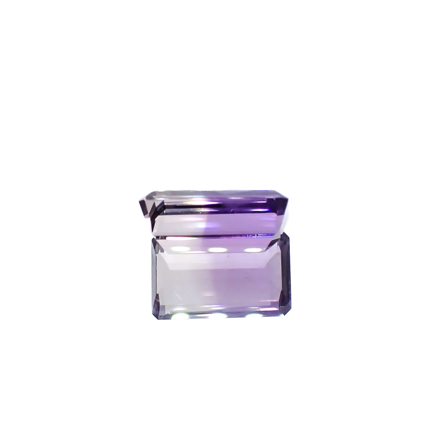 アワーグラスアメジスト(宝石名バイカラー・クォーツ)モロッコ産 3.98ct 識別済[231225100]12.7x7.8mm前後