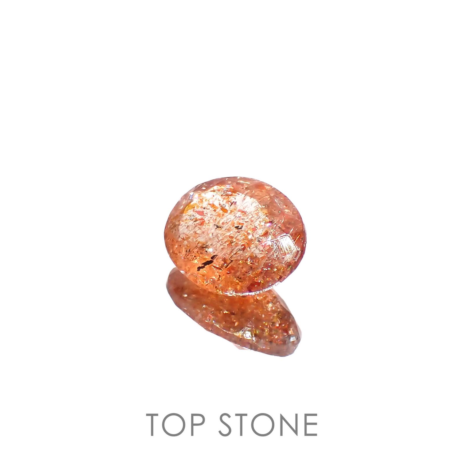 イリュージョンサンストーン(宝石名フェルドスパー)タンザニア産 2.21ct 識別済[230120115]10x7.9mm前後