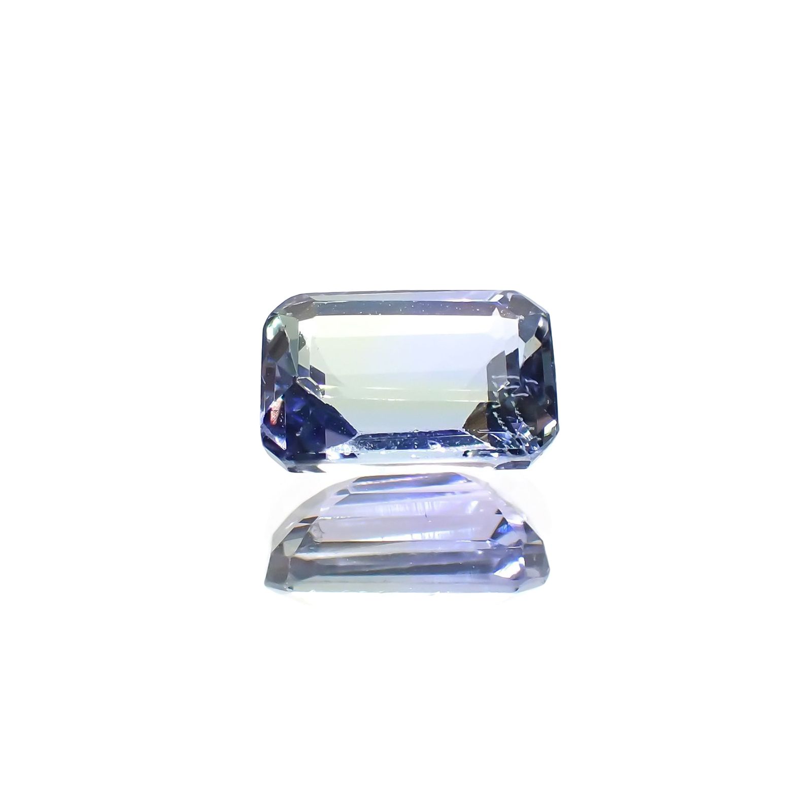 パーティカラータンザナイト(宝石名パーティカラード・ゾイサイト)タンザニア産 ソ付(彩珠) 2.003ct / 8.7x5.9mm前後 [220717110]