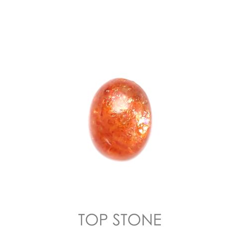 イリュージョンサンストーン(宝石名フェルドスパー) タンザニア産 1.85ct 識別済[211013345]9.1×7.1mm前後