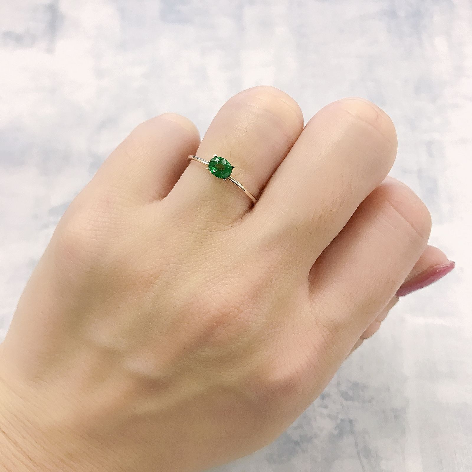 クロムトルマリン タンザニア産 0.48ct[220114163]4.8x4mm前後