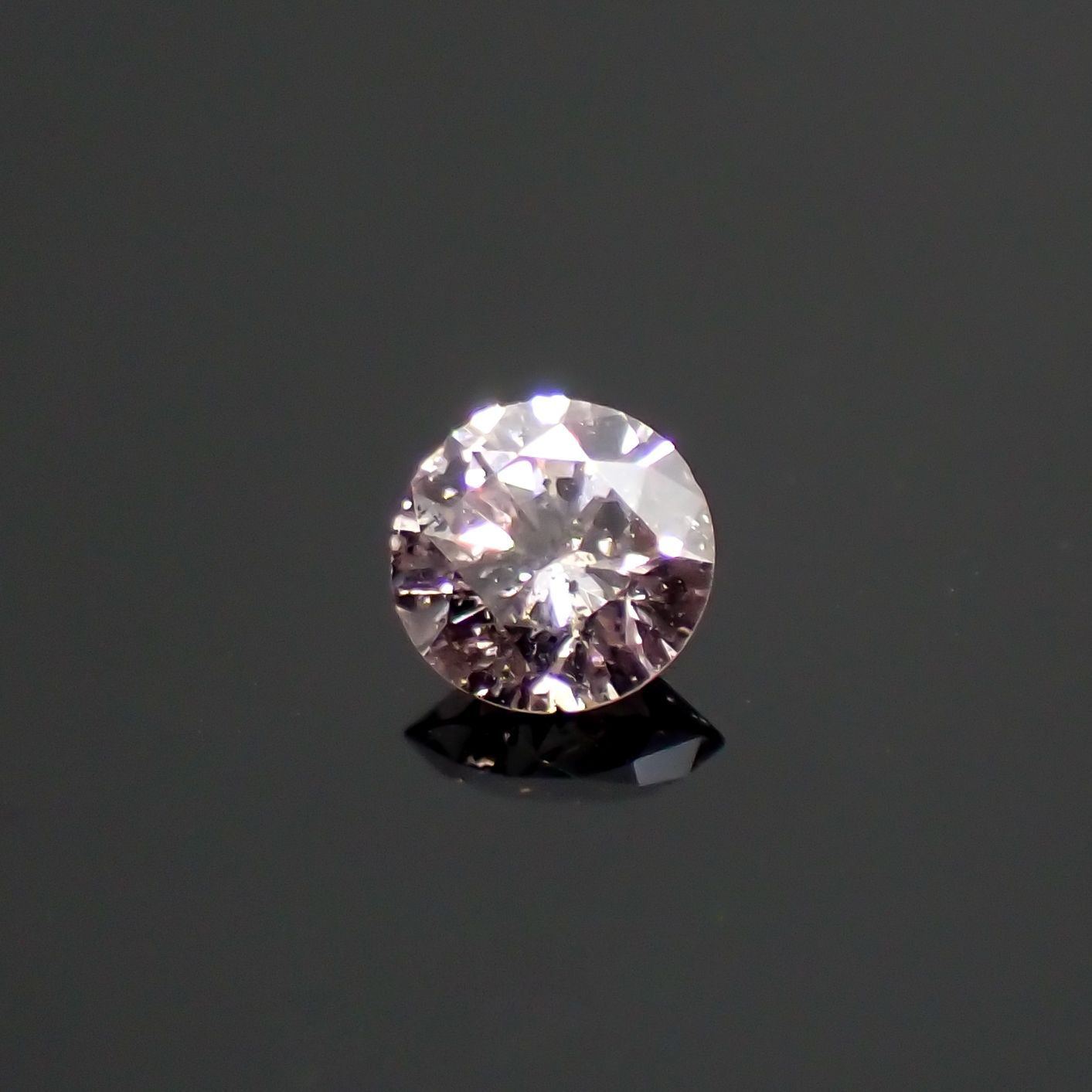 ピンクダイヤモンド(宝石名ダイヤモンド) I-2 / LIGHT BROWNISH PURPLISH PINK 0.095ct ソ付(CGL)[210711785]2.9×2.9mm前後