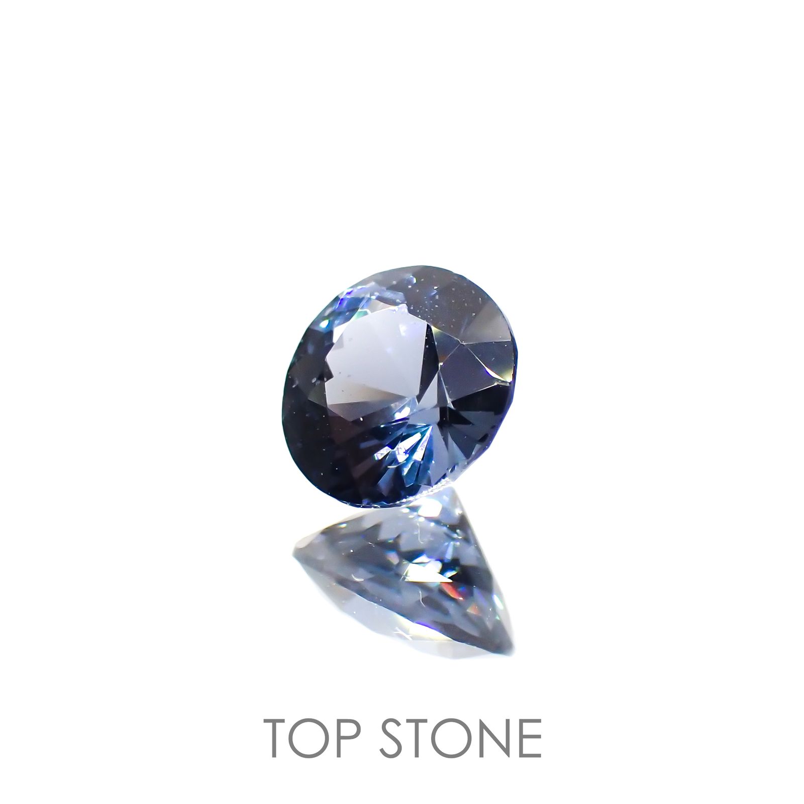 ブルーグレイッシュスピネル(宝石名スピネル) ビルマ産 0.78ct 識別済[210913456]5.7×5.7mm前後