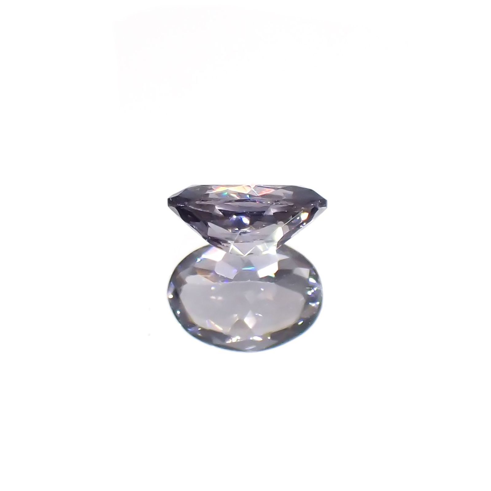 バイオレットスピネル(宝石名スピネル)ビルマ/マダガスカル産 0.43ct 識別済[250220652]5.4x4.1mm前後