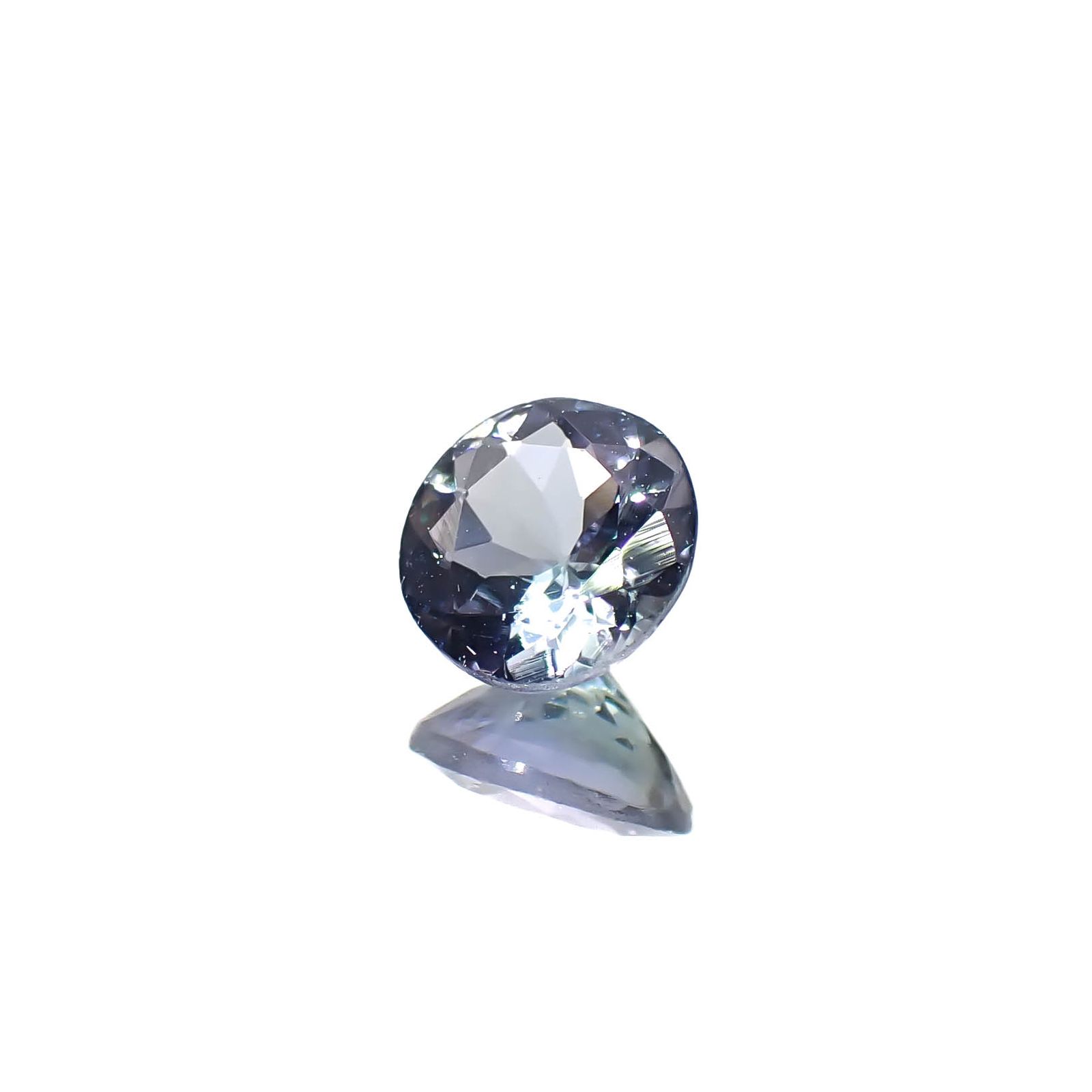 バイカラータンザナイト(宝石名ゾイサイト)タンザニア産 0.46ct 識別済[240828610]5x4.9mm前後