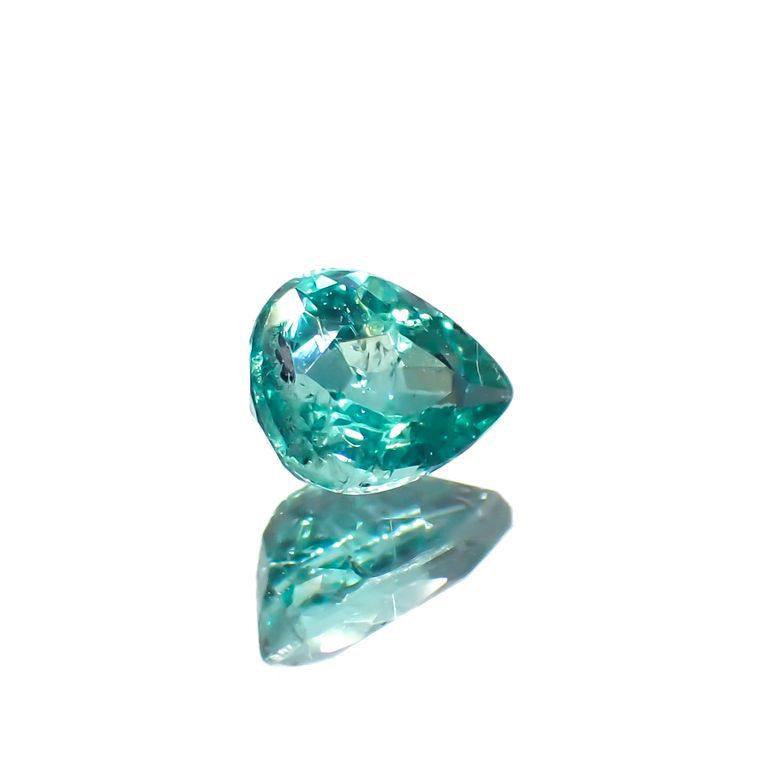 パライバトルマリン(宝石名トルマリン/別名パライバ・トルマリン)ブラジル・パライバ州バターリャ鉱山産 0.18ct 識別済[221018809]4.1x3.1mm前後