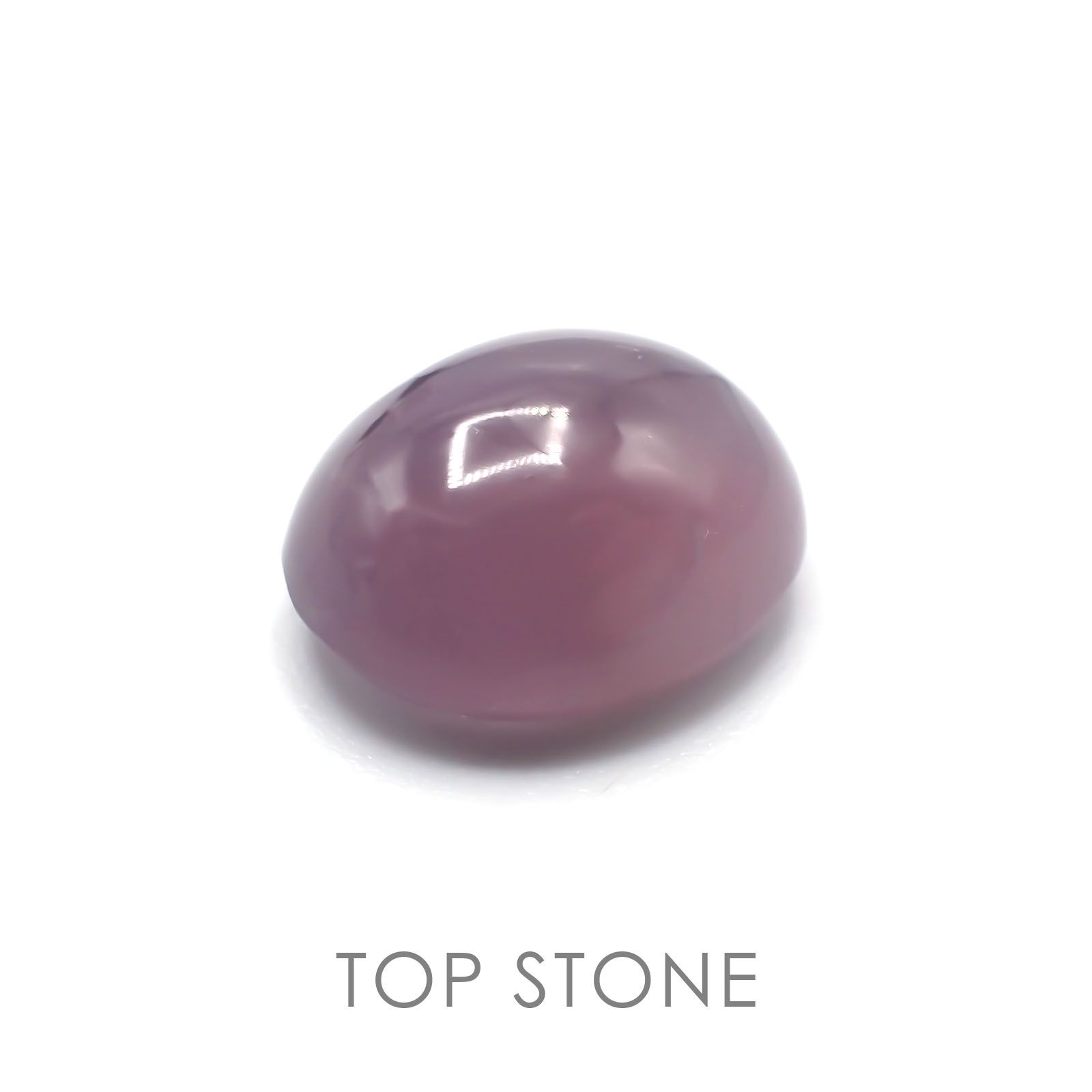 パープルカルセドニー(宝石名バイオレット・カルセドニー) インドネシア産 7.85ct 識別済[21017974]14.1×12.1mm前後