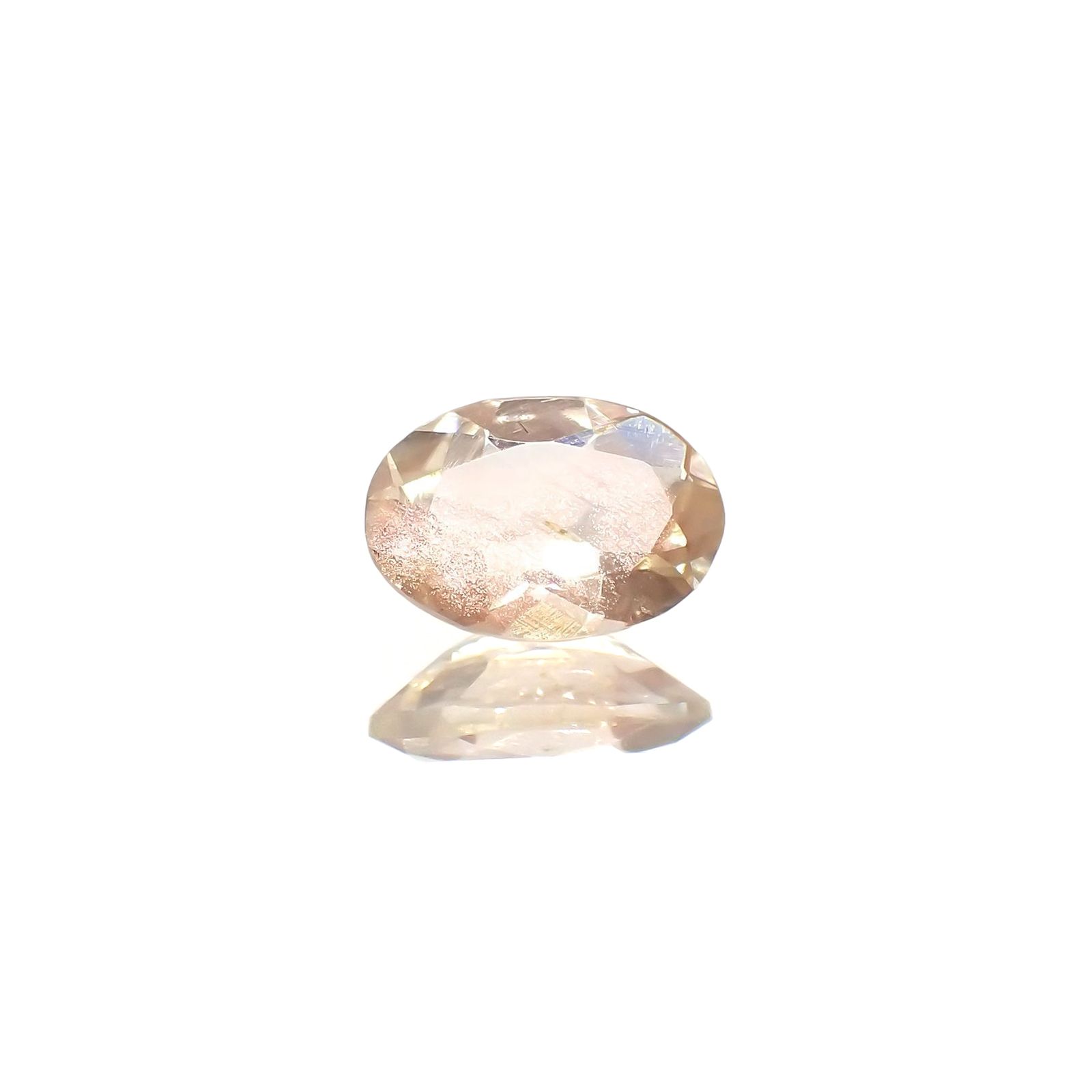 オレゴンサンストーン(宝石名ラブラドライト)アメリカ・オレゴン州産 識別済 0.85ct / 7.9x5.6mm前後 [220114662]