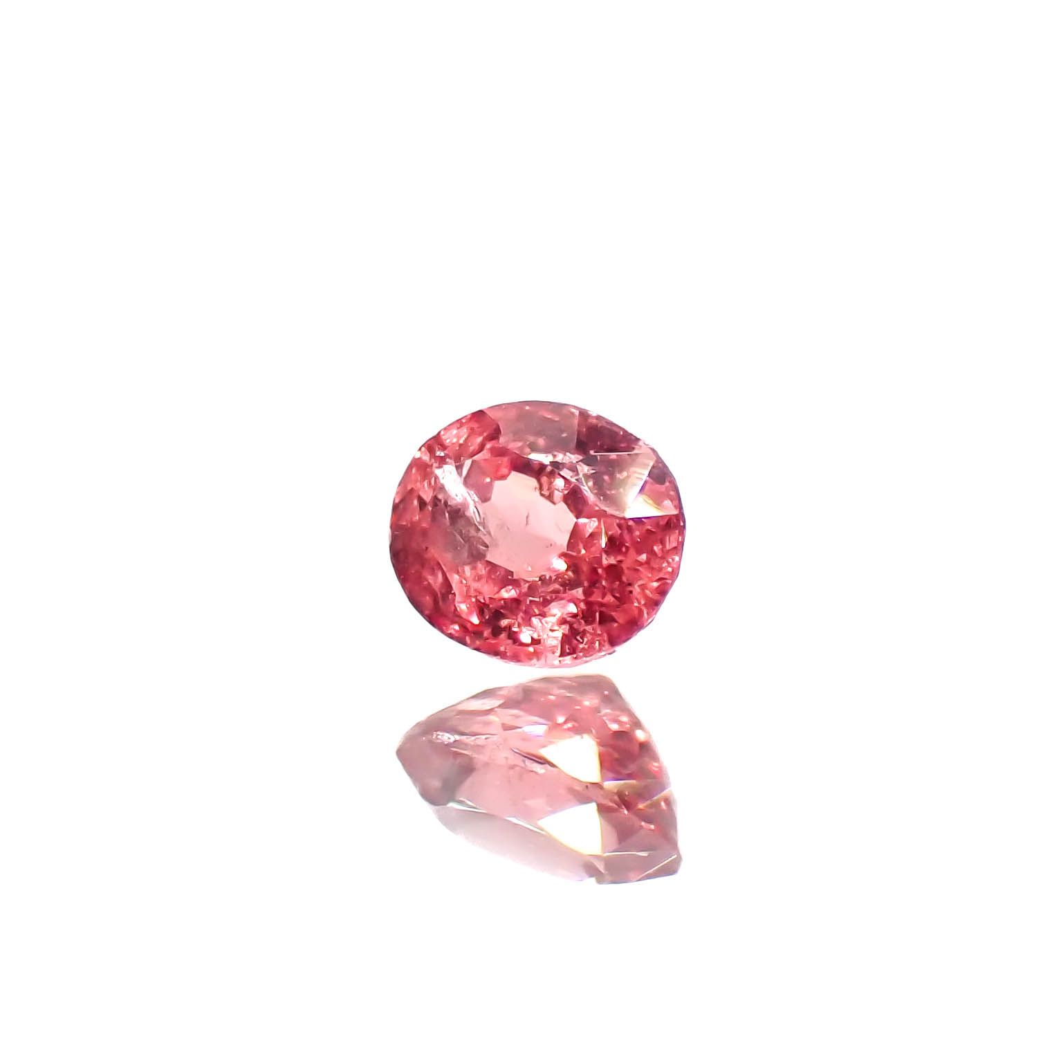 ピンクスピネル パパラチャカラー タンザニア産 0.17ct[230522128]3.5x2.8mm前後