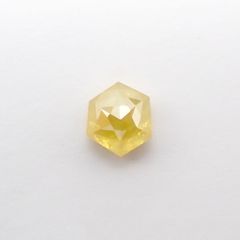 ◇ヘキサゴンアンティークカット◇イエローダイヤモンド ルース 0.2ct[210611068]3.1×3mm前後