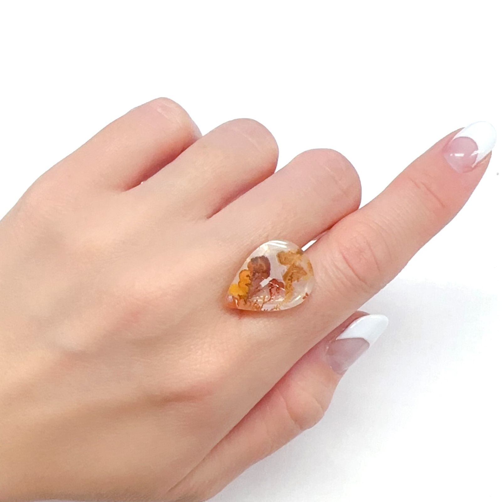 レッドデンドリチッククォーツ ブラジル産 11.85ct[231225085]19.9x14.5mm前後