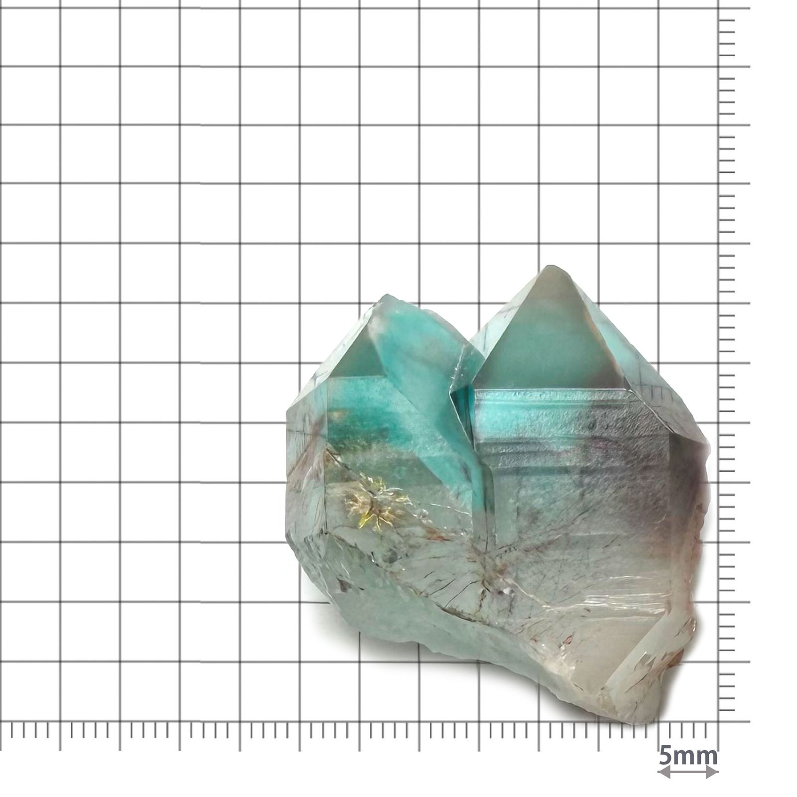 アホイトインクォーツ原石 南アフリカ・メッシーナ鉱山産 アクリル台座付き 159.82ct(31.96g) / 36x21.7x32.1mm前後 [260532292]