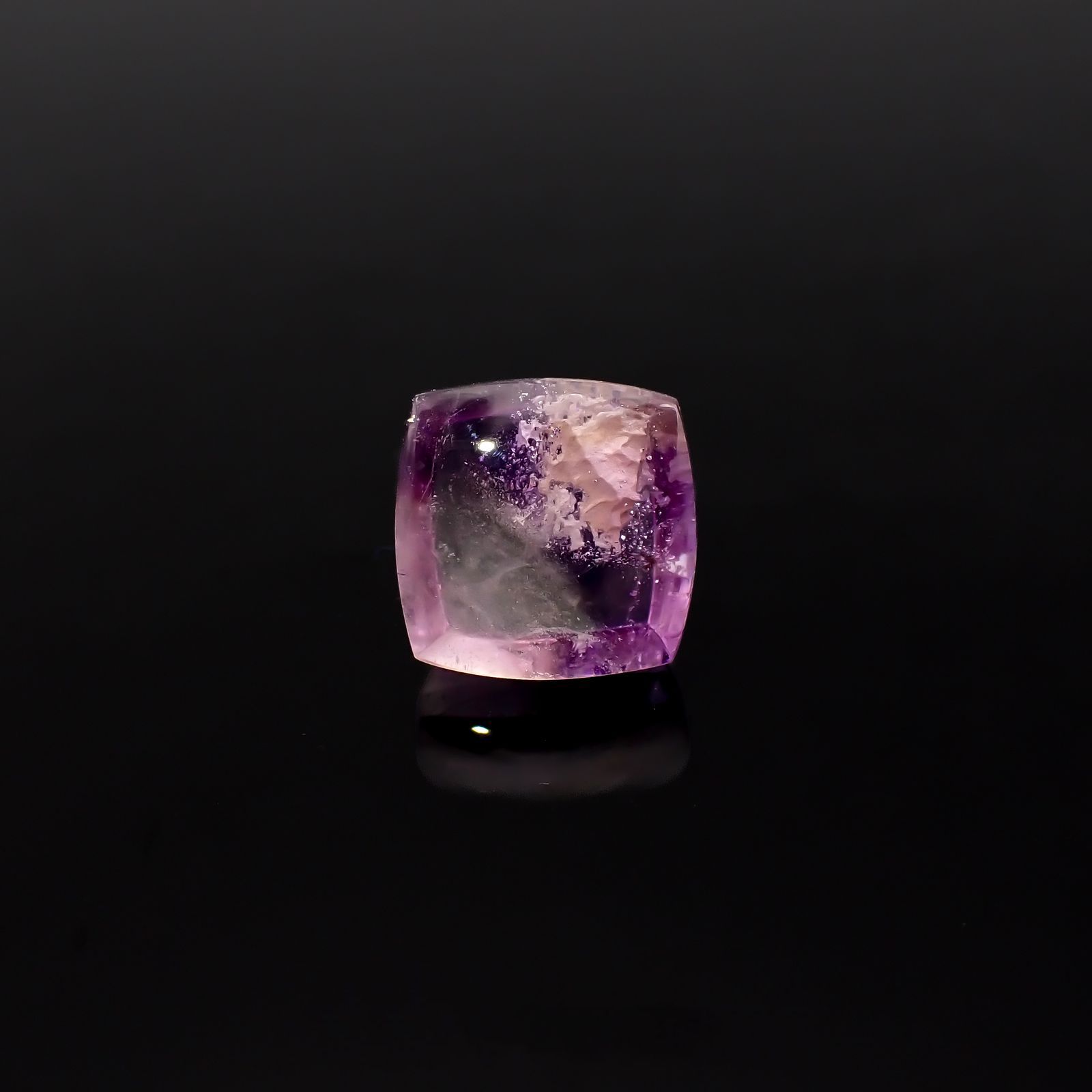 アメジストエレスチャル ブラジル産 11.92ct[220917978]13.4x13.3mm