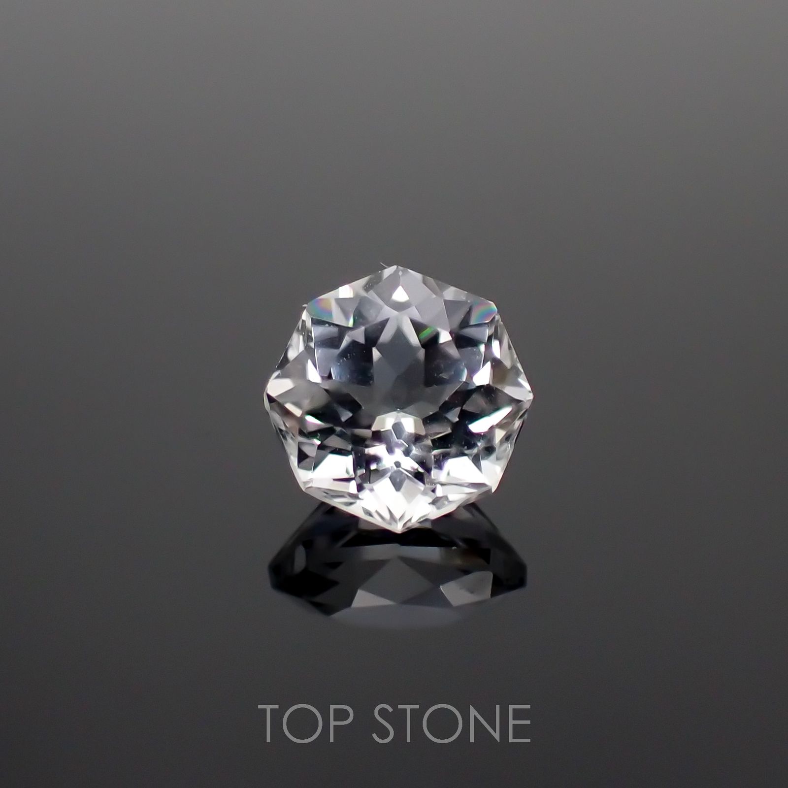 ◇オクタゴンカット◇ホワイトトパーズ ブラジル産 1.27ct[221018495]6.1x6.1mm前後