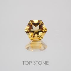 <ランダムセレクト1個販売> ◇ヘキサゴンカット◇シトリンSA(宝石名シトリン) ブラジル産 0.28ct前後 識別済[21029577]4×4mm前後