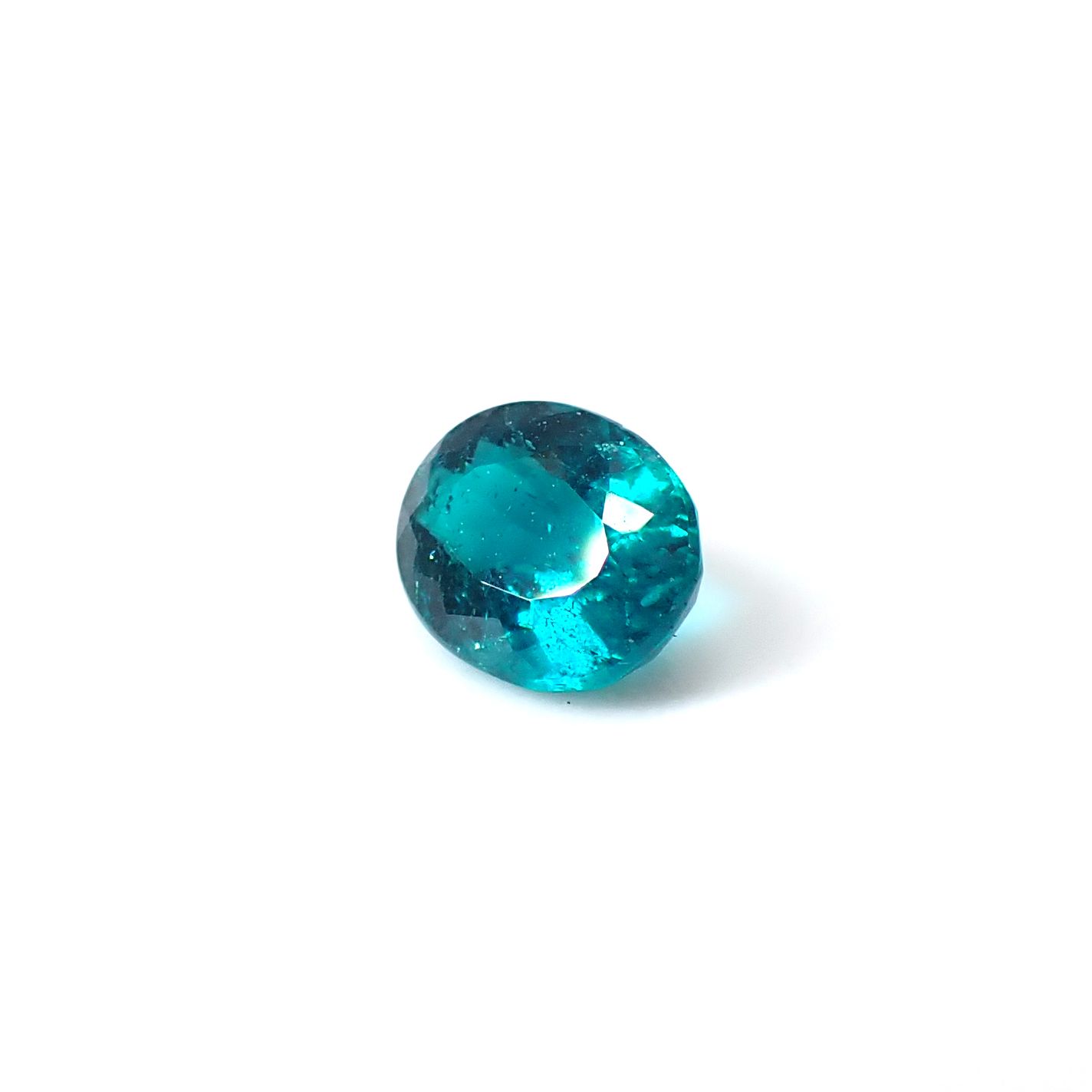 パライバトルマリン(宝石名トルマリン/別名パライバ・トルマリン)ブラジル産 0.74ct GIA鑑付[250931149]6.3x5.01mm前後