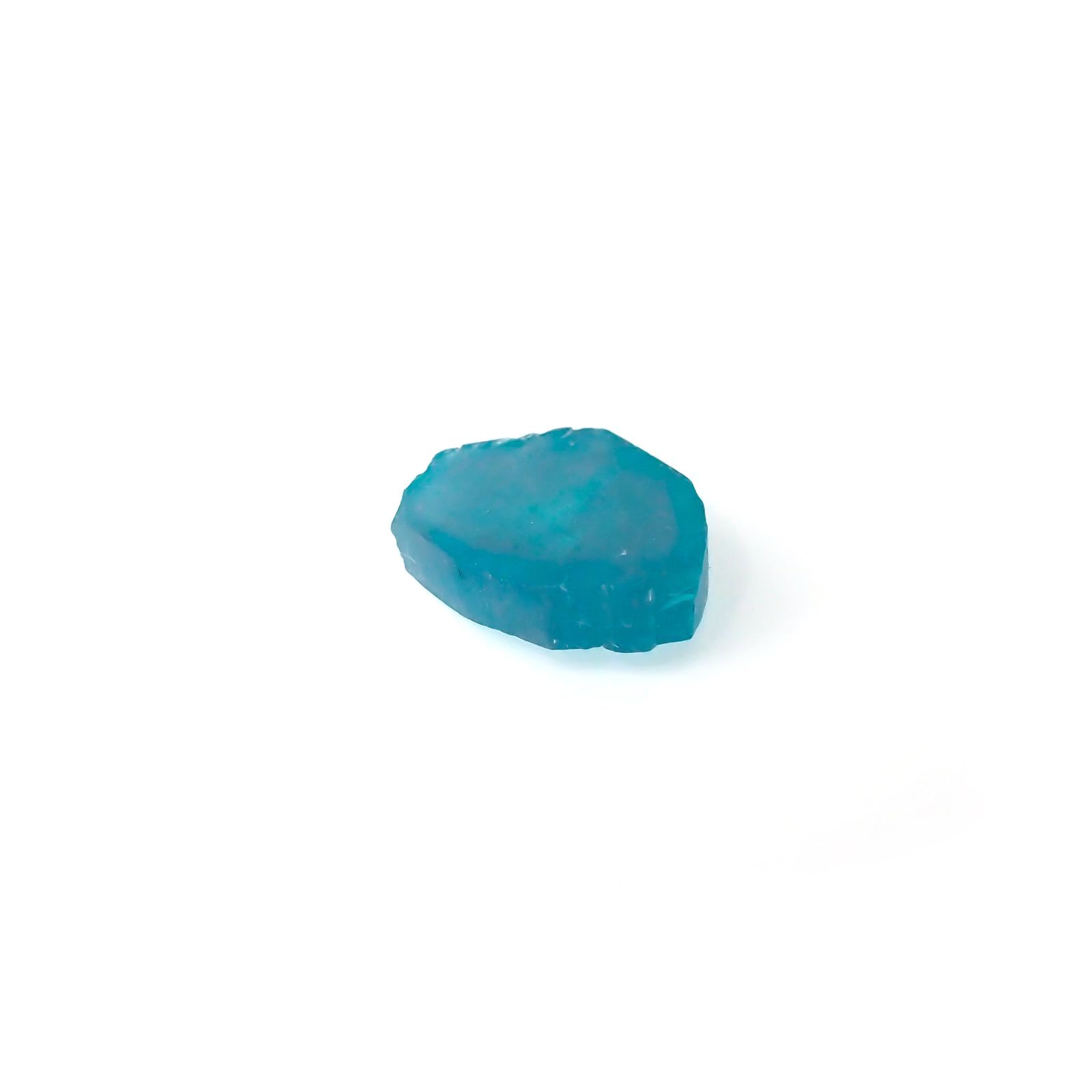 パライバトルマリン 原石スライス ブラジル・パライバ州バターリャ鉱山産 2.54ct / 8.7x10.8mm前後 [251016505]