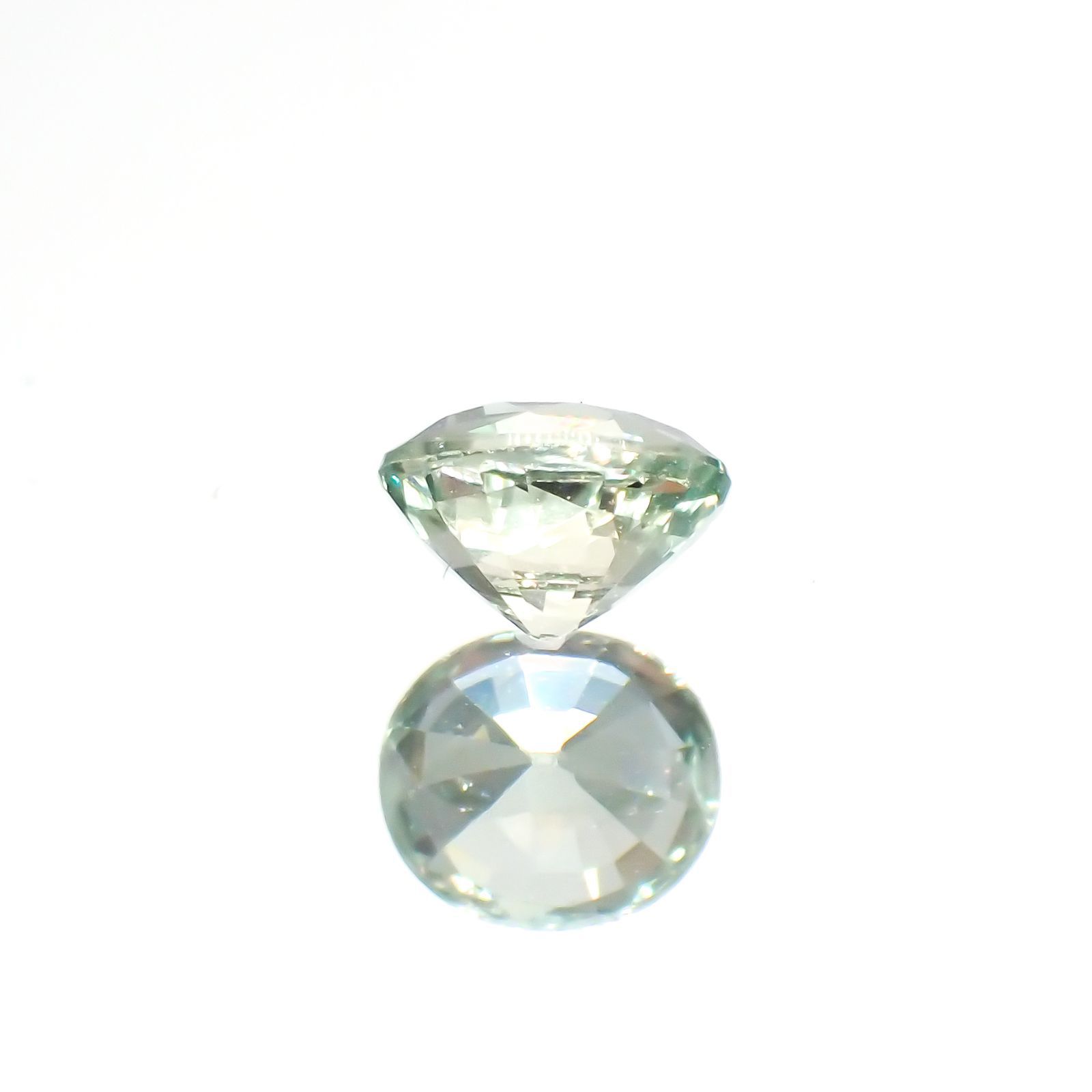 グリーンクリソベリル(宝石名クリソベリル)スリランカ/マダガスカル産 0.39ct 識別済[220114465]4.4x3.8mm前後
