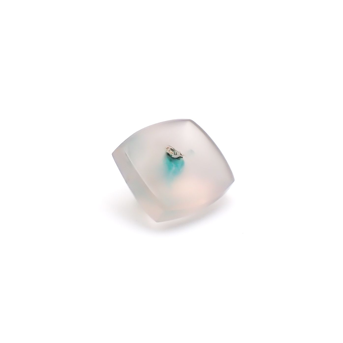 コッパークリソコラインカルセドニー インドネシア産 4.77ct / 11.2x9.9mm前後 [260932795]