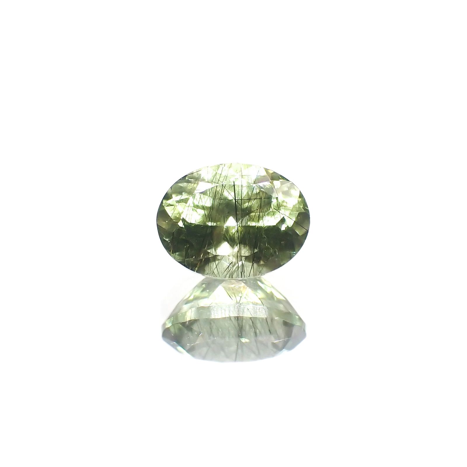 ルドウィジャイトインペリドット(宝石名ルドウィジャイトインペリドット) パキスタン産 識別済 1.73ct / 8x6.1mm前後 [260413499]
